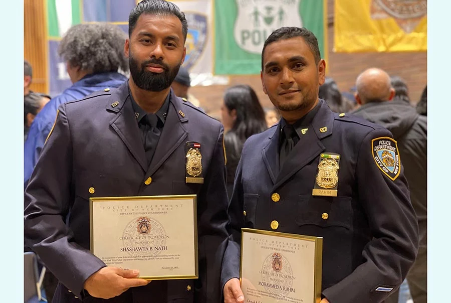 Two more Bangladeshis promoted in New York Police