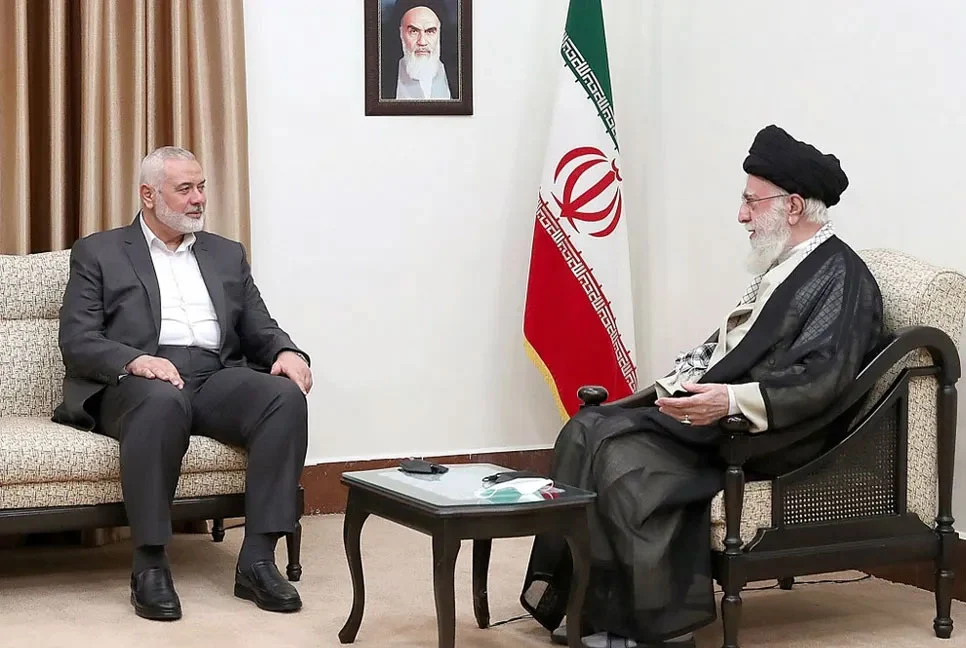 Hamas leader Haniya met with Iran's supreme leader