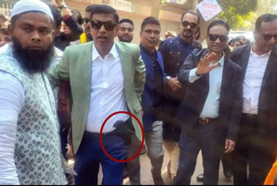 Election campaign with pistols that Awami League leader is sad